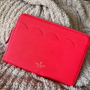 Kate Spade coral iPad case with scalloped detail